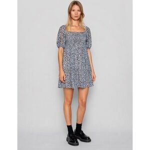 BAUM un Pferdgarten Judith Mesh Floral Smocked Mini Dress \\ S